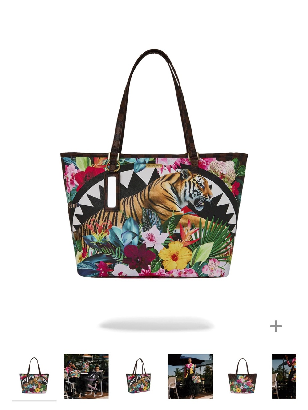 Sprayground Multicolor Tiger Floral Tote (FIRM PRICE)